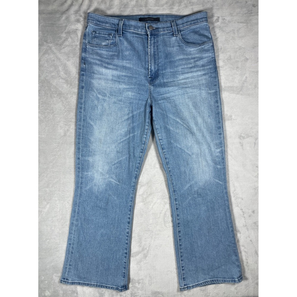 J Brand Franky Jeans Women 32 Blue Straight Leg Medium Wash Stretch Denim